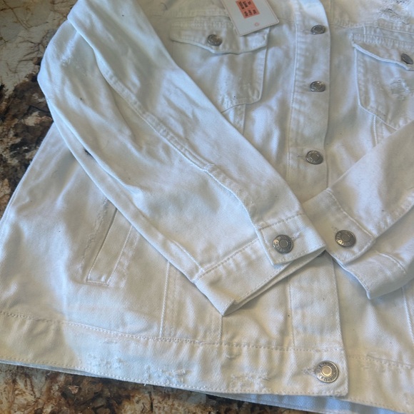 New w tags white denim jacket size 1X - Picture 4 of 8